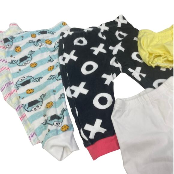 Lot of 6 Baby Girls 6-9 Mos Child of Mine Carters Cat & Jack PJ Bottoms Pants - Picture 3 of 7